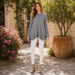 StyleStalker Grey Kyanite Sweater Knit Draped Hem NWT Size Small